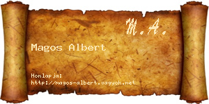 Magos Albert névjegykártya